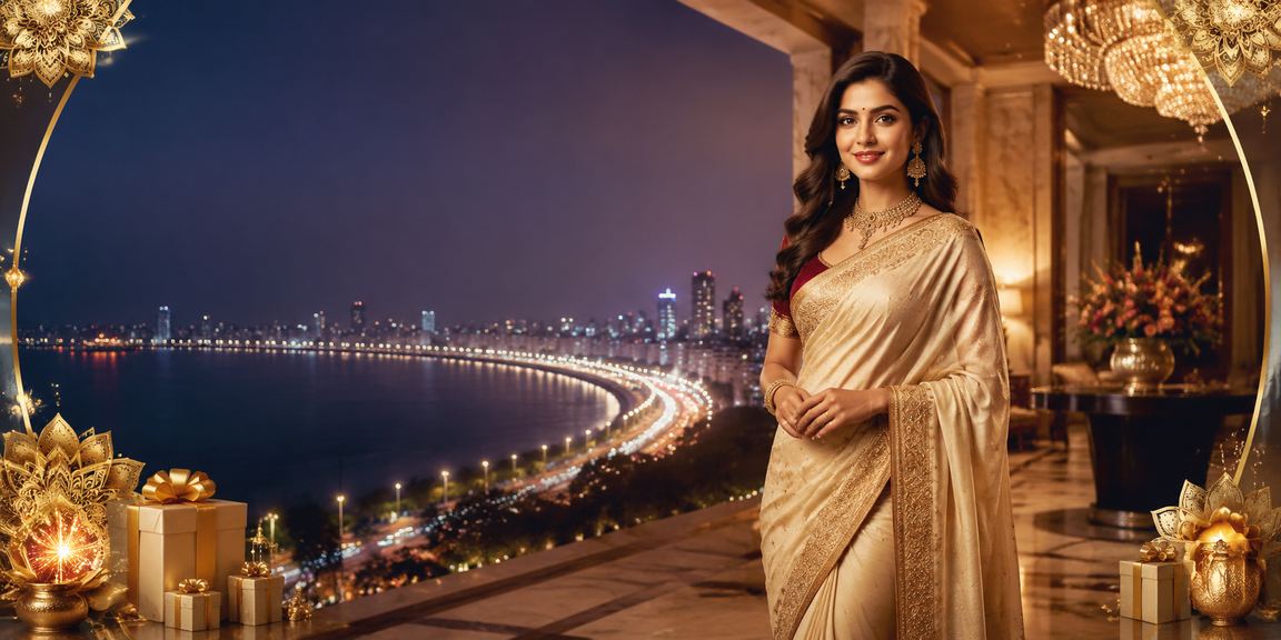 Night view of Mumbai Marine Drive with casino entertainment